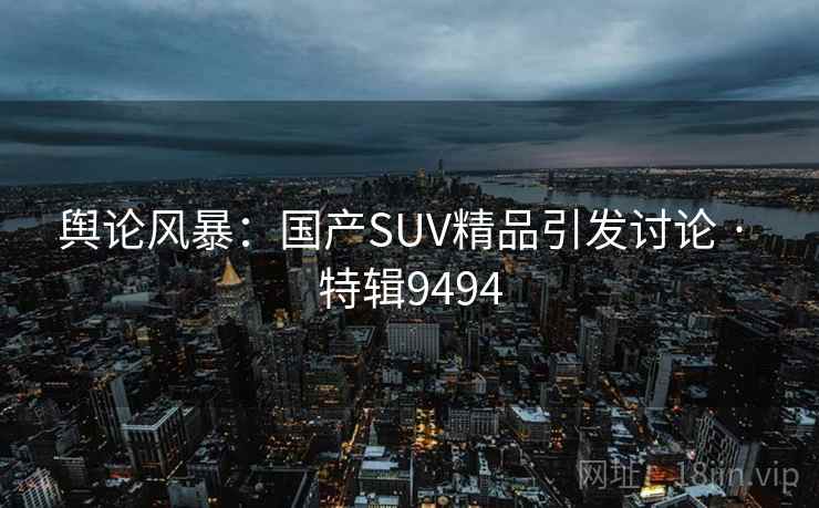 舆论风暴：国产SUV精品引发讨论 · 特辑9494